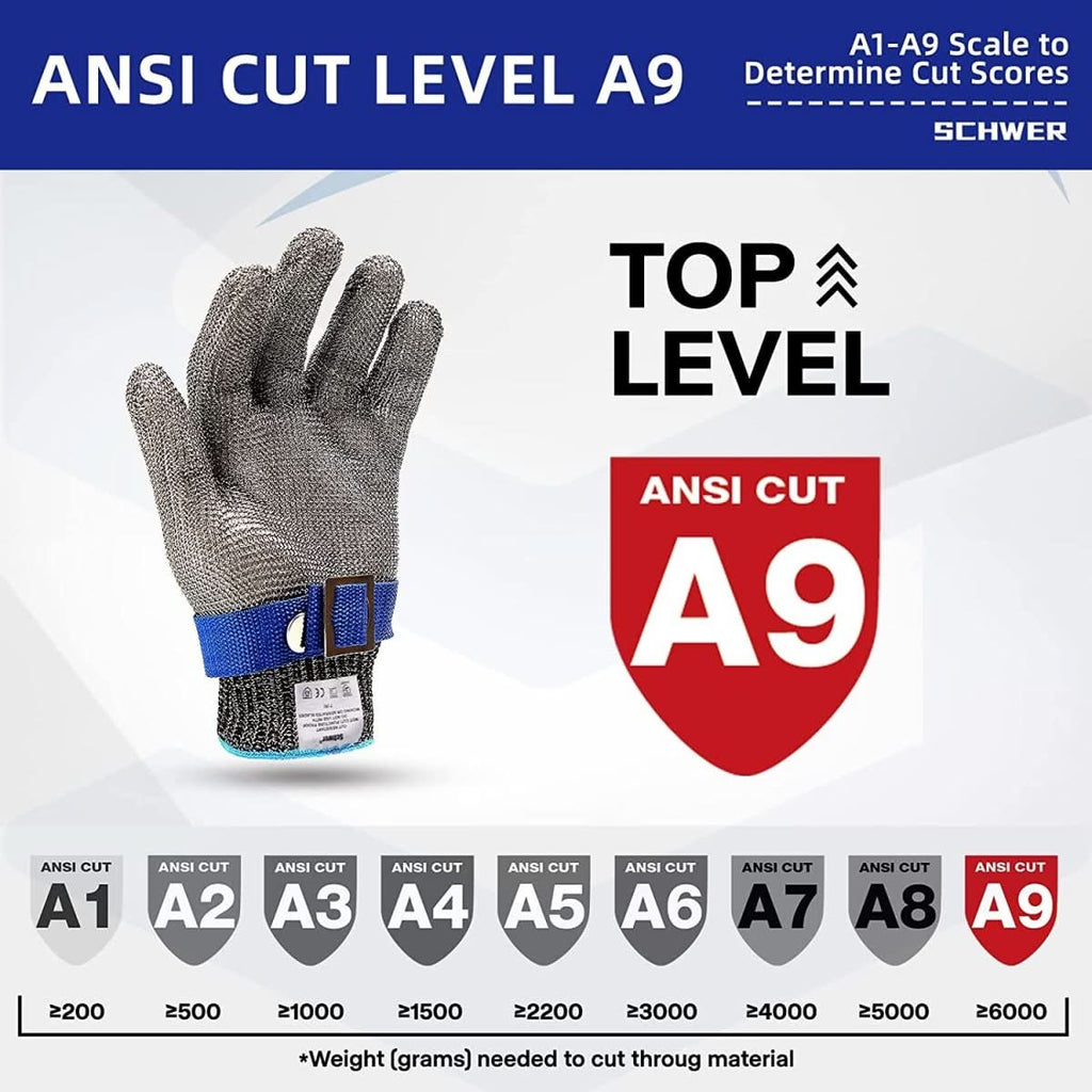 Gants de sécurité en acier inoxydable MetalMesh Pro pour une meilleure protection contre les coupures