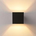 STIA Wall Light in Black Aluminum, Dimmable and Motion Activated, Weather Resistant