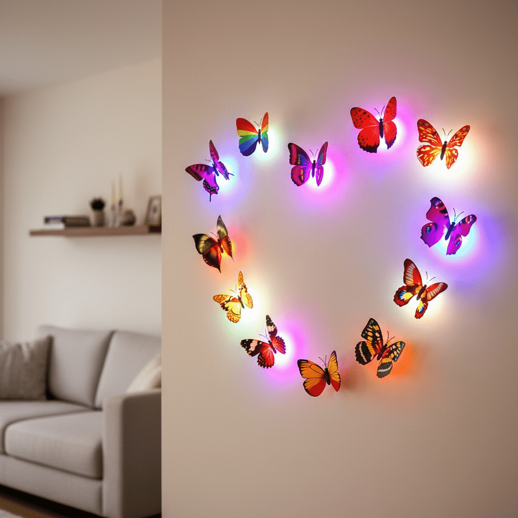 STRAFLUTTER Enchanted Butterfly Wall Lamp With LED