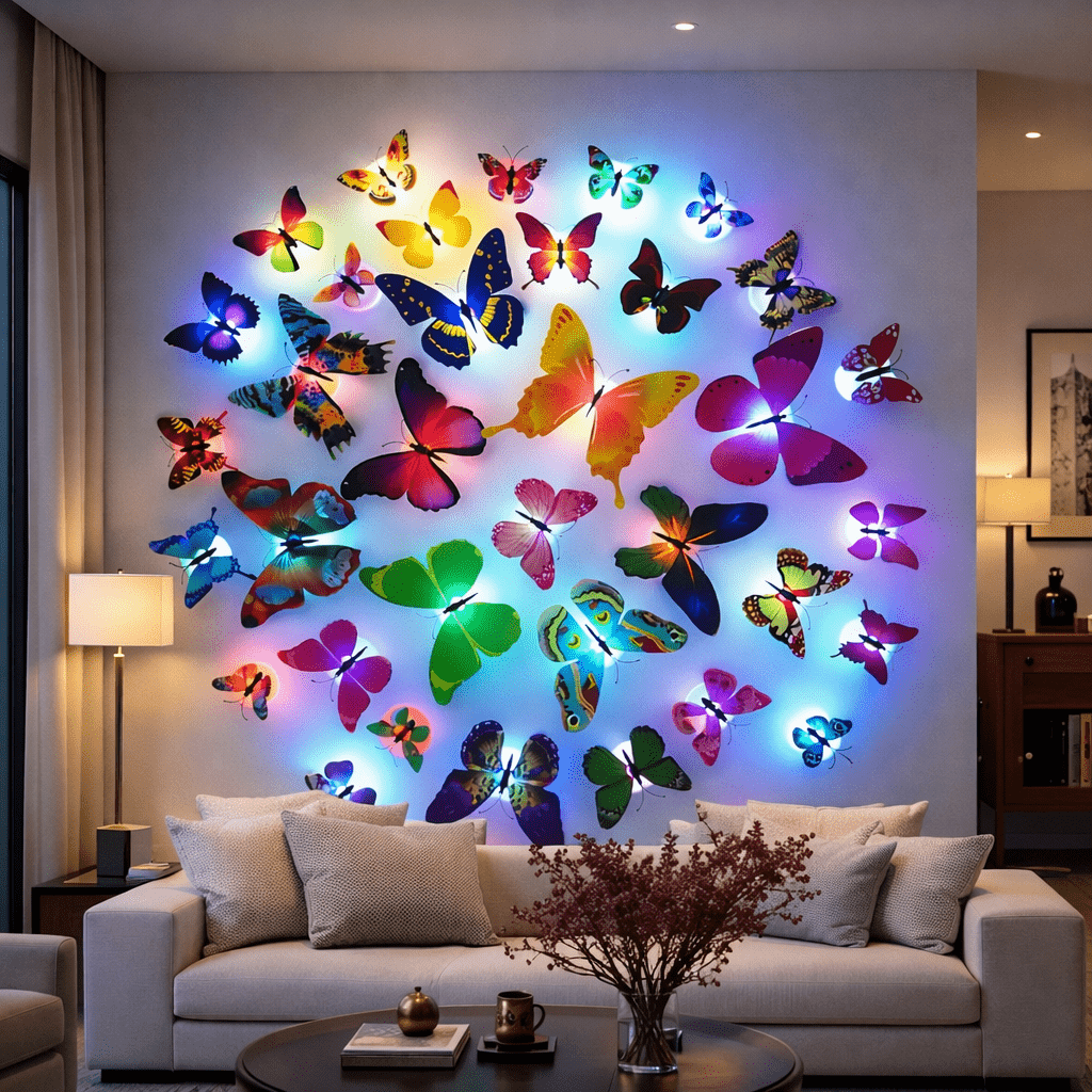 STRAFLUTTER Enchanted Butterfly Wall Lamp With LED