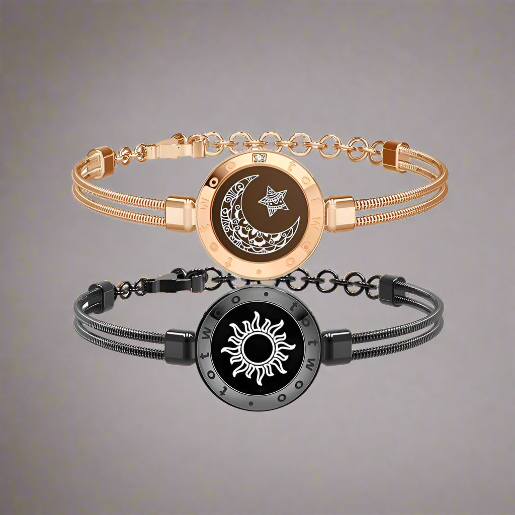 Totwoo Moon And Sun Love Bracelets For Couples Long Distance Touch Light Up And Vibrate