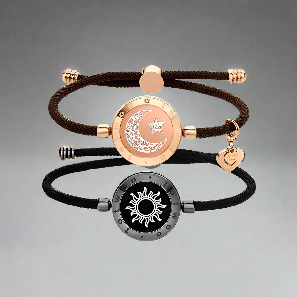 Totwoo Moon And Sun Love Bracelets For Couples Long Distance Touch Light Up And Vibrate