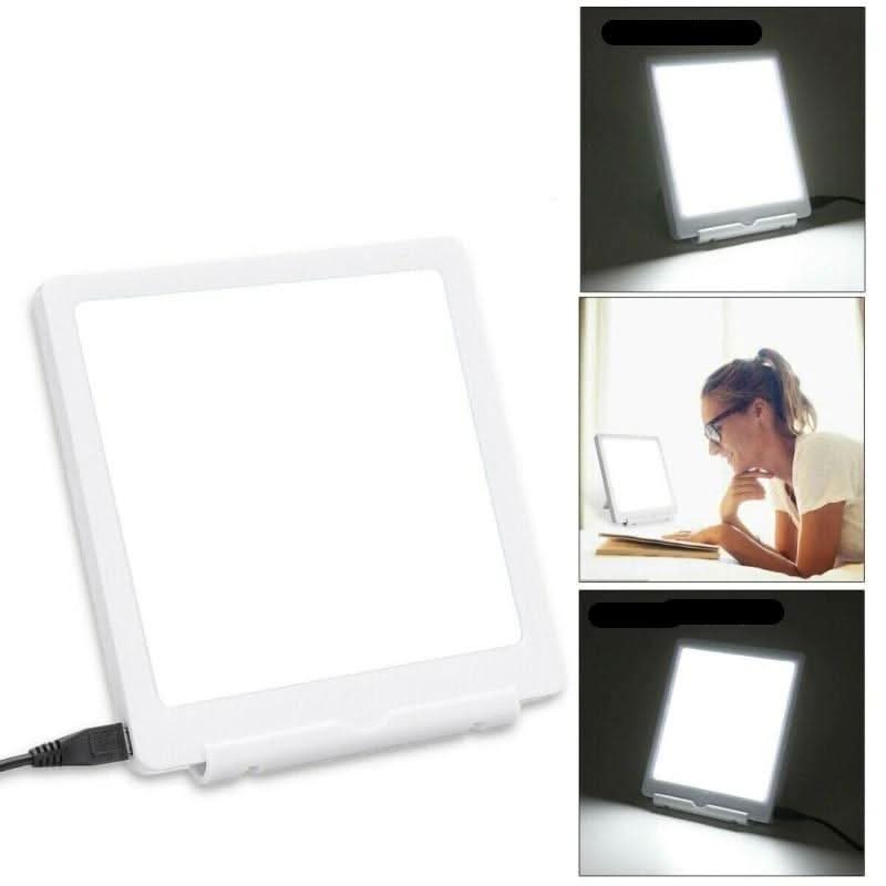 Terapie lampou Sunbeam s LED, 6000-10000 lux, nastavitelná jasnost, pro zlepšení nálady a energie