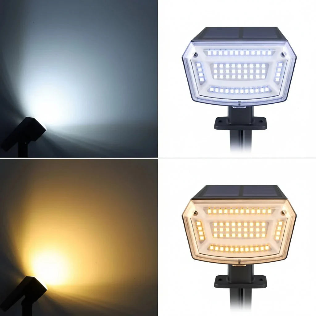 Luz de Inundação Solar SUNBEAMER com Bateria de Longa Duração para Jardins