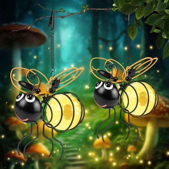 Sunbee Light Solar Garden Lantern With Bee Accent For Outdoor Decor