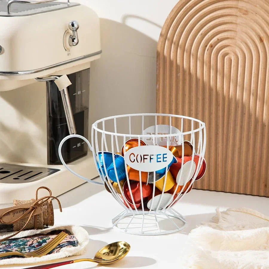 SWEETNOOK Cozy Kitchen Coffee Pods Shelf For Kitchen Decor