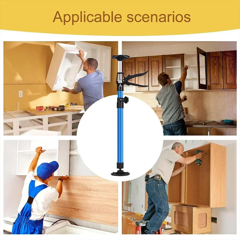 Steel Telescoping Cabinet Support Pole With Adjustable Jacks For Cabinet Install Up To 66 Lbs