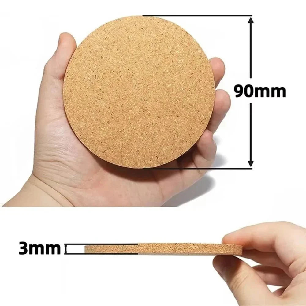TABLEAF Round Wood Coasters For Sleek Table Protection