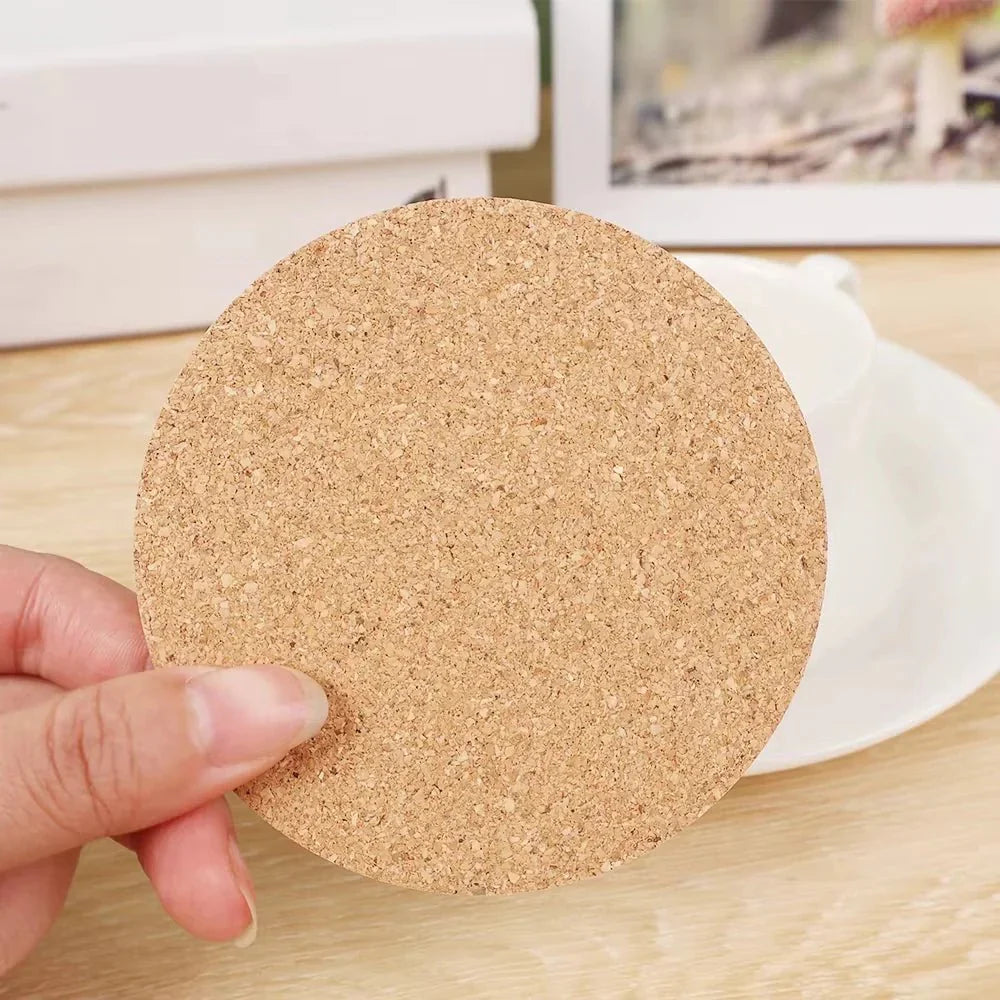 TABLEAF Round Wood Coasters For Sleek Table Protection