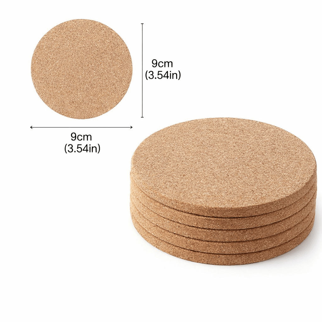 TABLEAF Round Wood Coasters For Sleek Table Protection