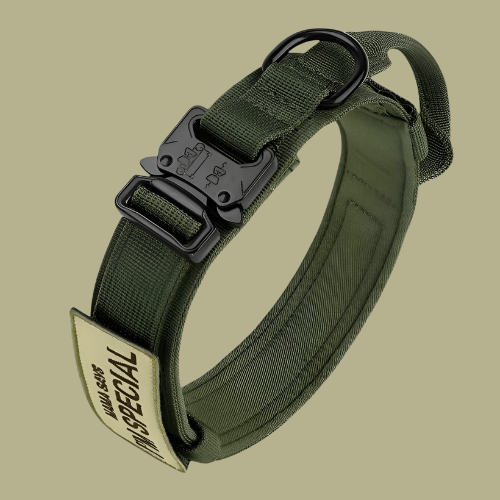 PROTECTAK9 Nylon-Taktikhalsband-Set für mittelgroße und große Hunde