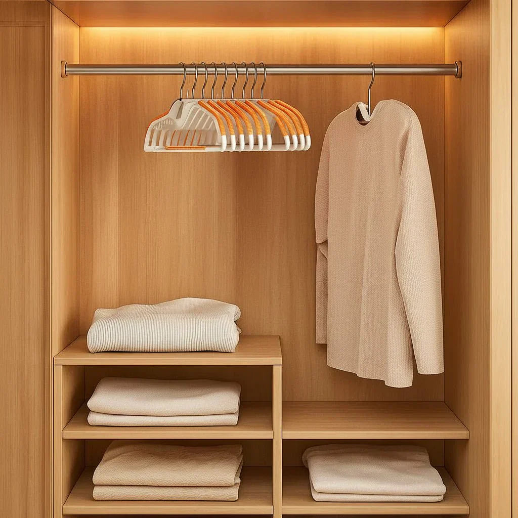 AeroWardrobe Space-Saving Non-Slip Clothes Hanger With 360 Degree Rotating Hook