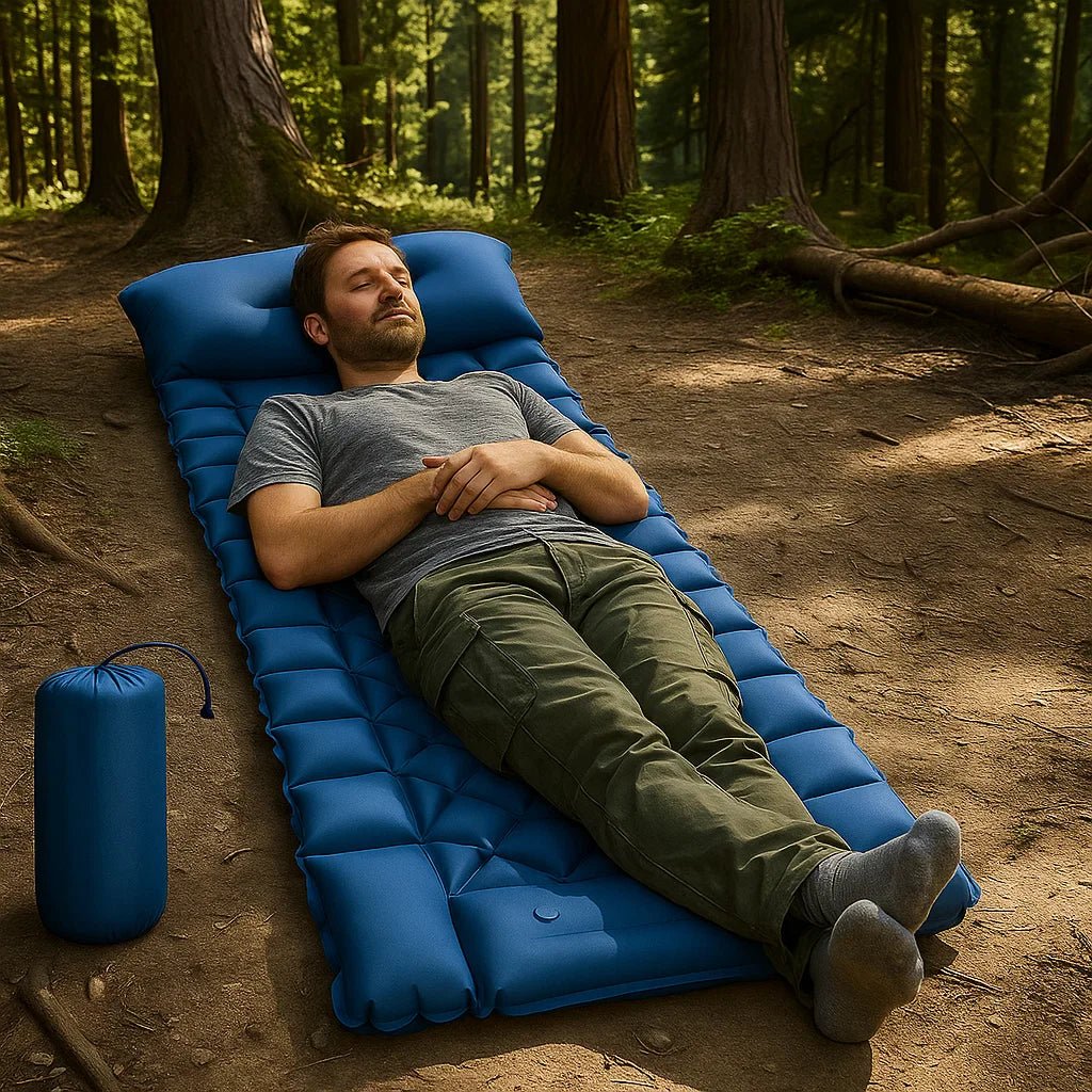 PeakTrail Ultraleichte Campingmatte mit schneller Aufblasfunktion, Wasserbeständigkeit und Langlebigkeit