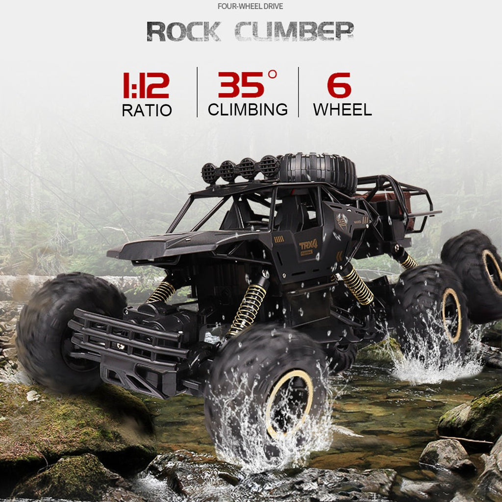 Terramax 6WD Uzaktan Kumandalı Canavar Kamyon LED Işıklarla, Off-Road Kullanımı İçin, Saatte 52 Km Hızında