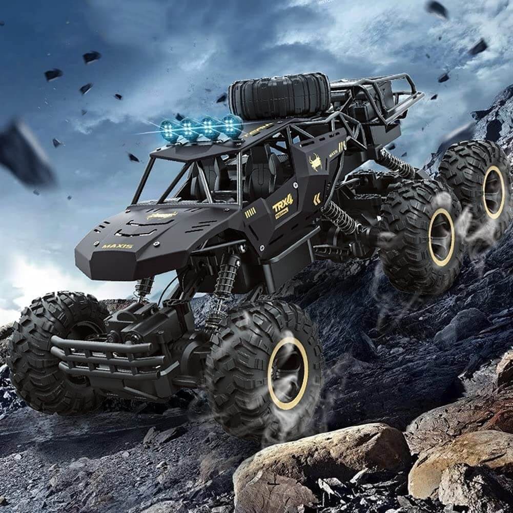 Terramax 6WD Uzaktan Kumandalı Canavar Kamyon LED Işıklarla, Off-Road Kullanımı İçin, Saatte 52 Km Hızında