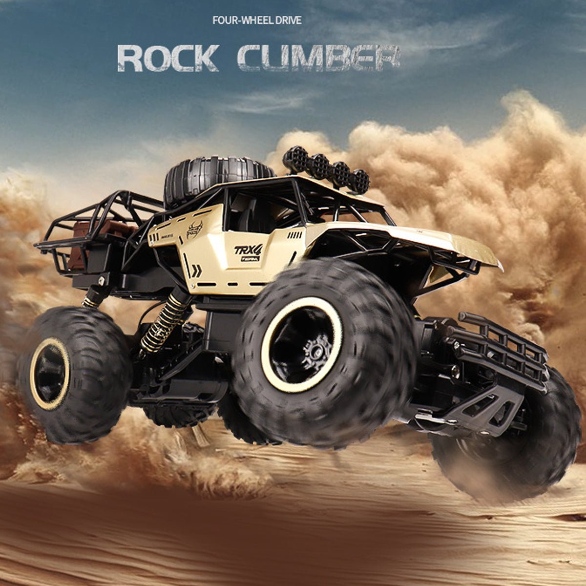 Terramax 6WD Uzaktan Kumandalı Canavar Kamyon LED Işıklarla, Off-Road Kullanımı İçin, Saatte 52 Km Hızında