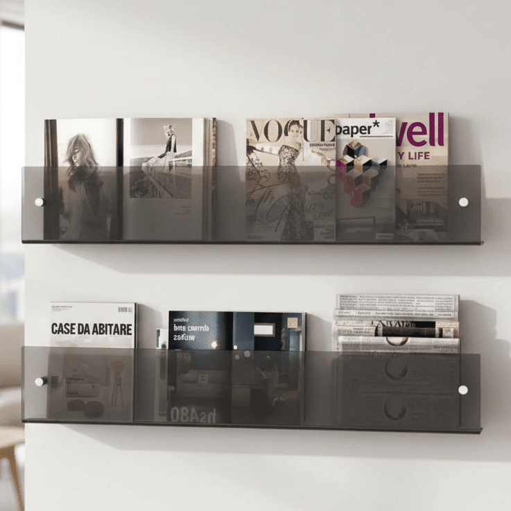Minimalist Magazine Wall Mount Display Rack