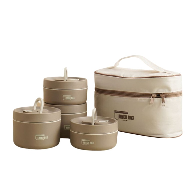 AuroraPack ThermoBox Multi-Layered Insulated Lunchbox With Carry Bag | Fervei