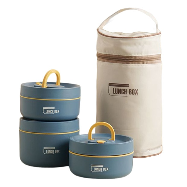 AuroraPack ThermoBox Multi-Layered Insulated Lunchbox With Carry Bag | Fervei