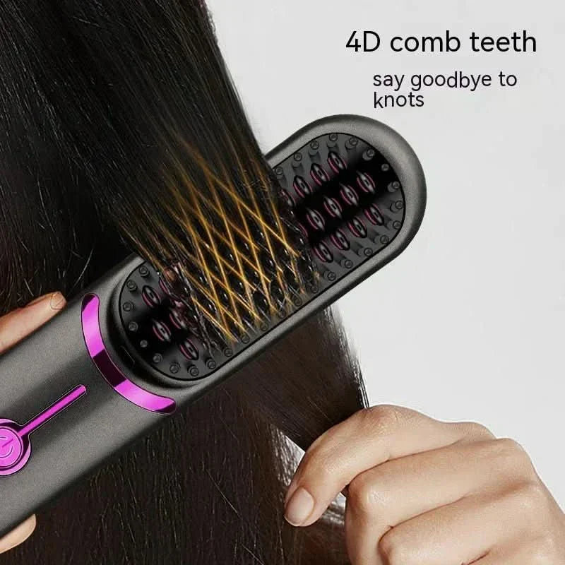 Tima Styler Cordless Straightening Brush For Sleek Frizz Control