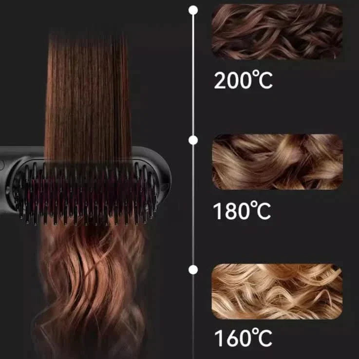 Tima Styler Cordless Straightening Brush For Sleek Frizz Control