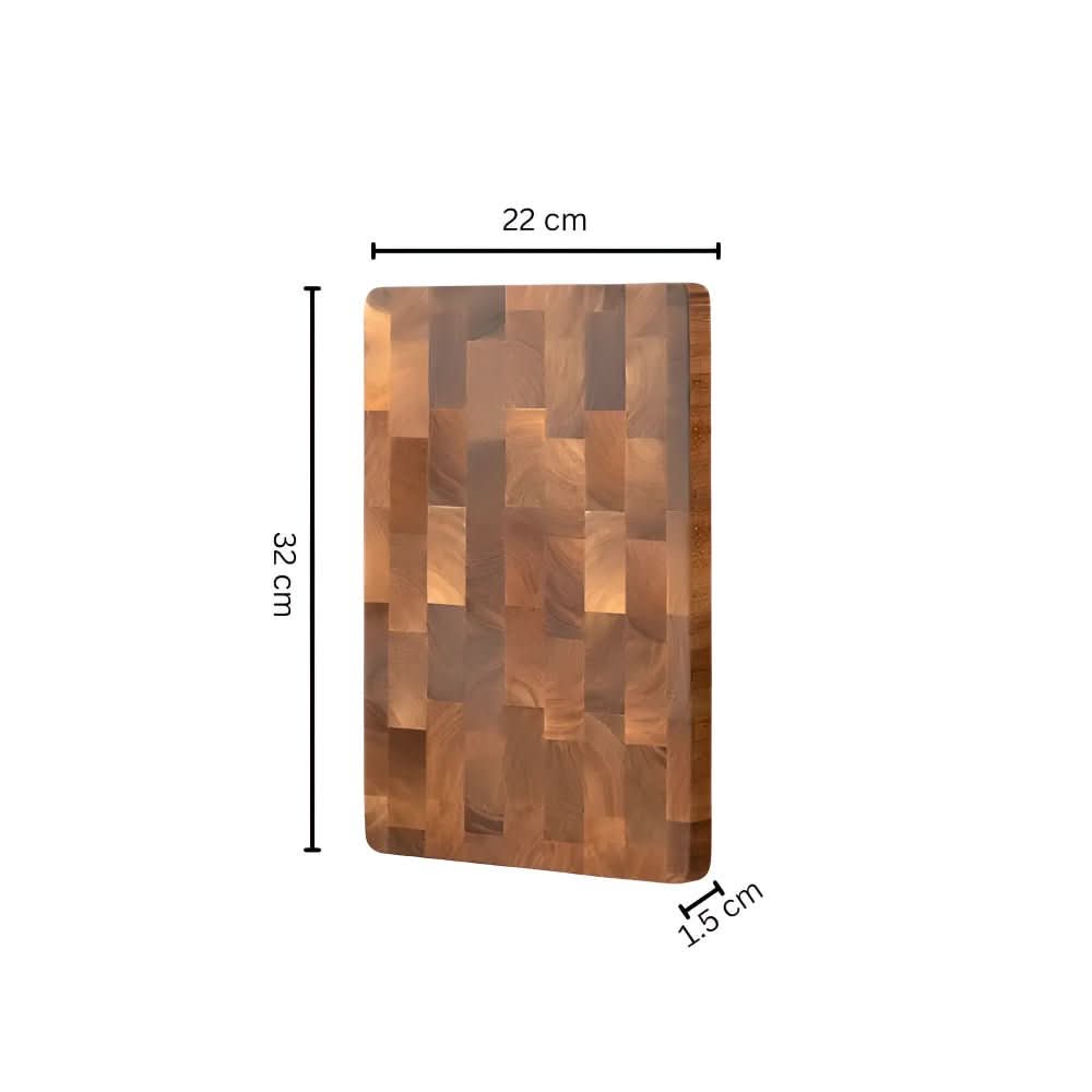 Antibakteriální akátová krájecí deska Timberserve s designem šachovnice
