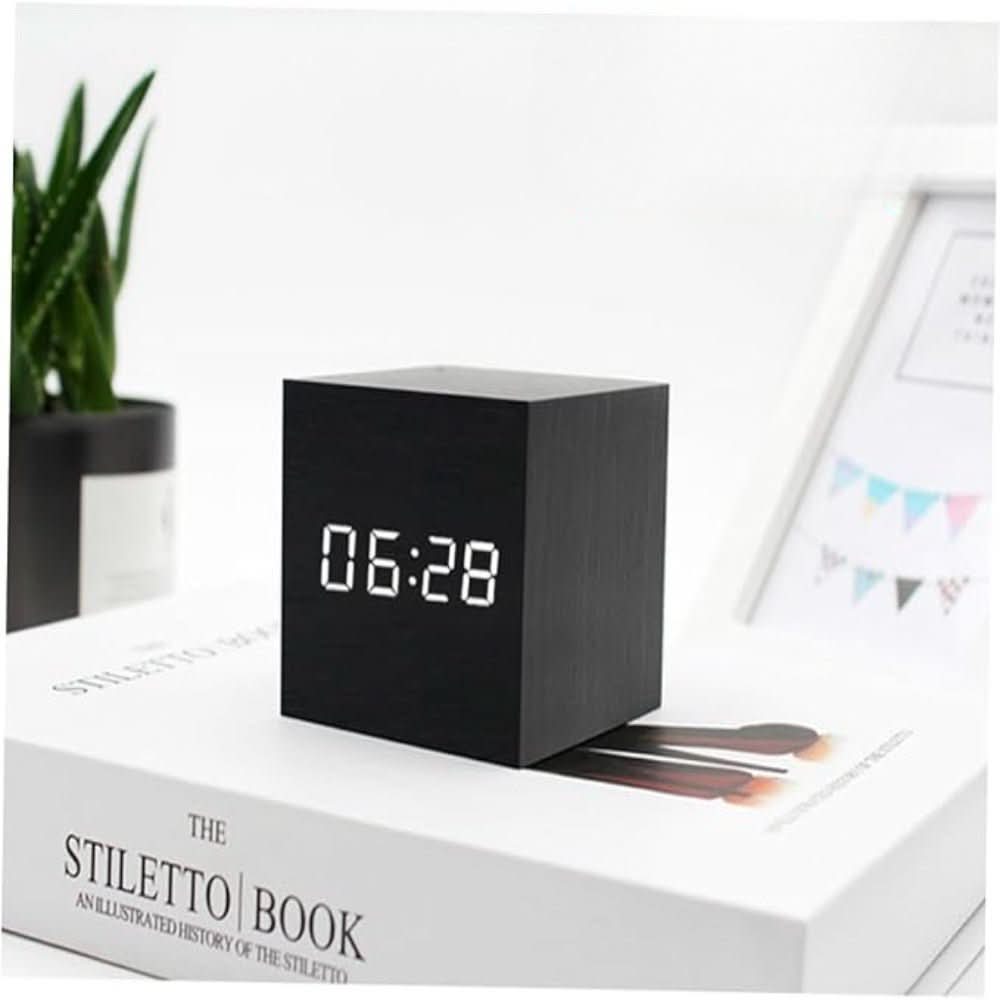 Zenicube LED Alarm Clock With Time Date And Temperature Display