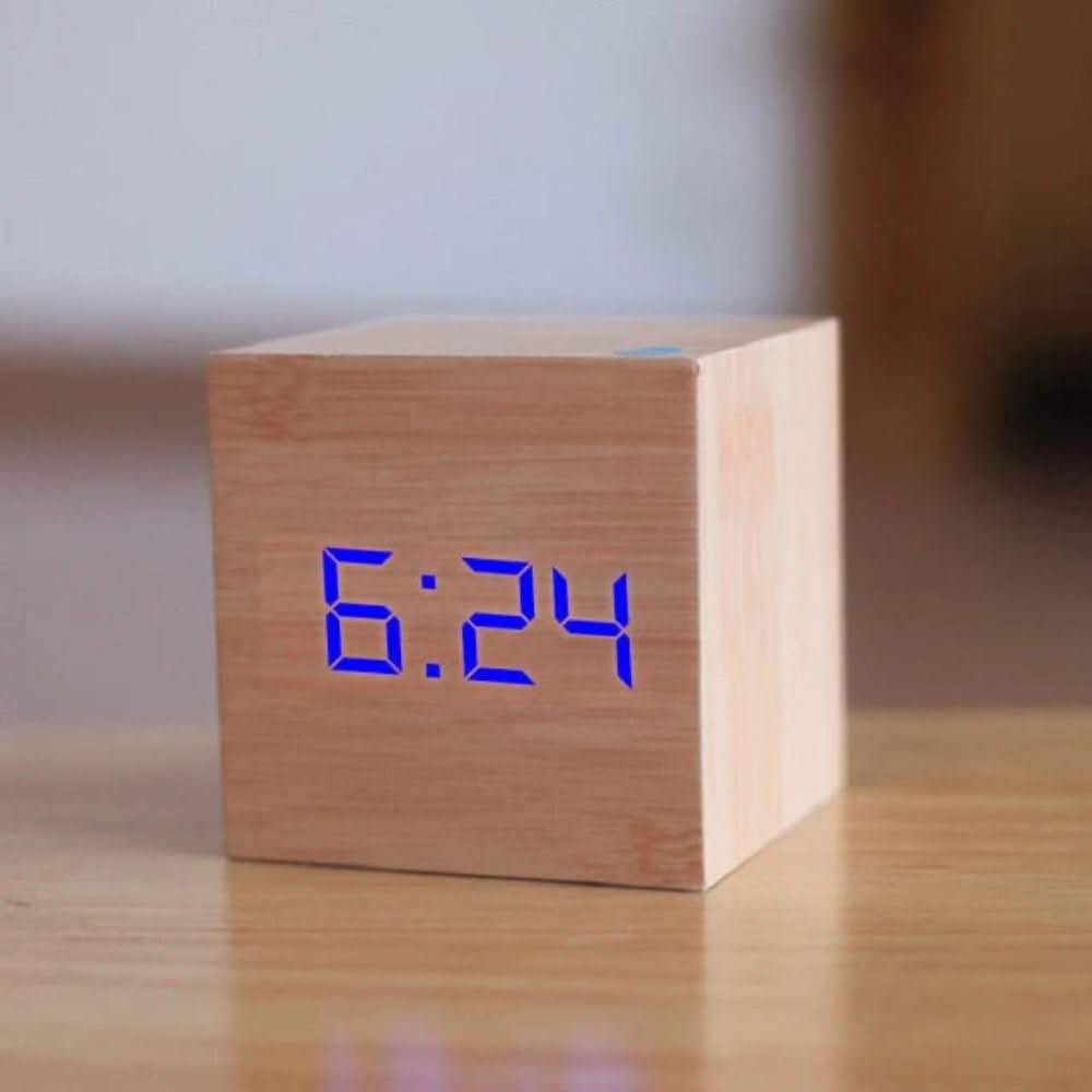 Zenicube LED Alarm Clock With Time Date And Temperature Display