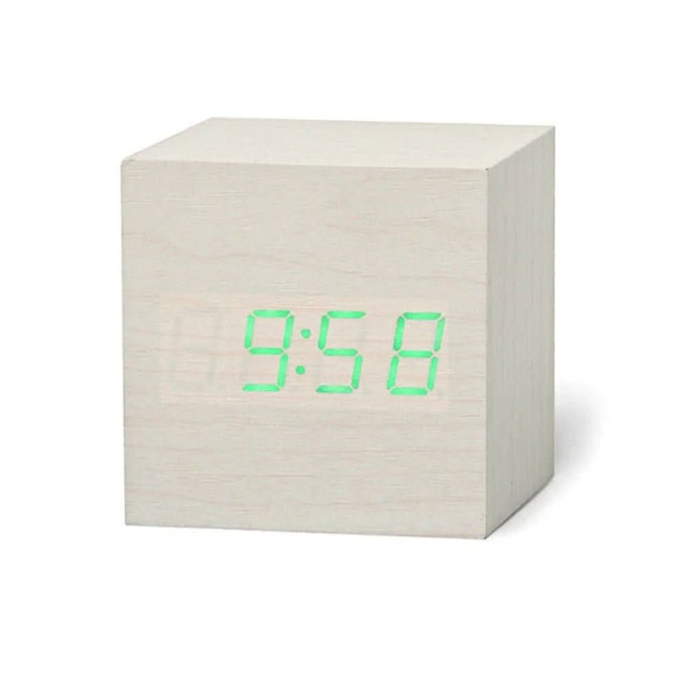 Zenicube LED Alarm Clock With Time Date And Temperature Display