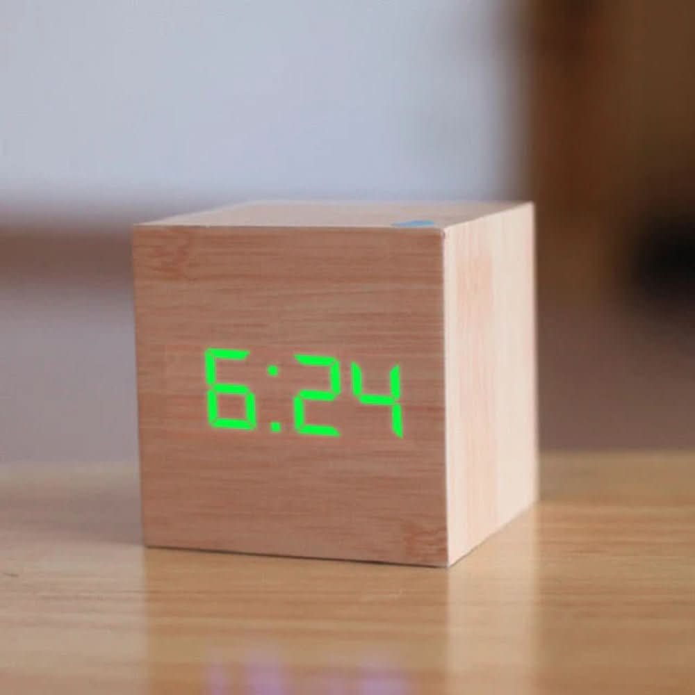 Zenicube LED Alarm Clock With Time Date And Temperature Display
