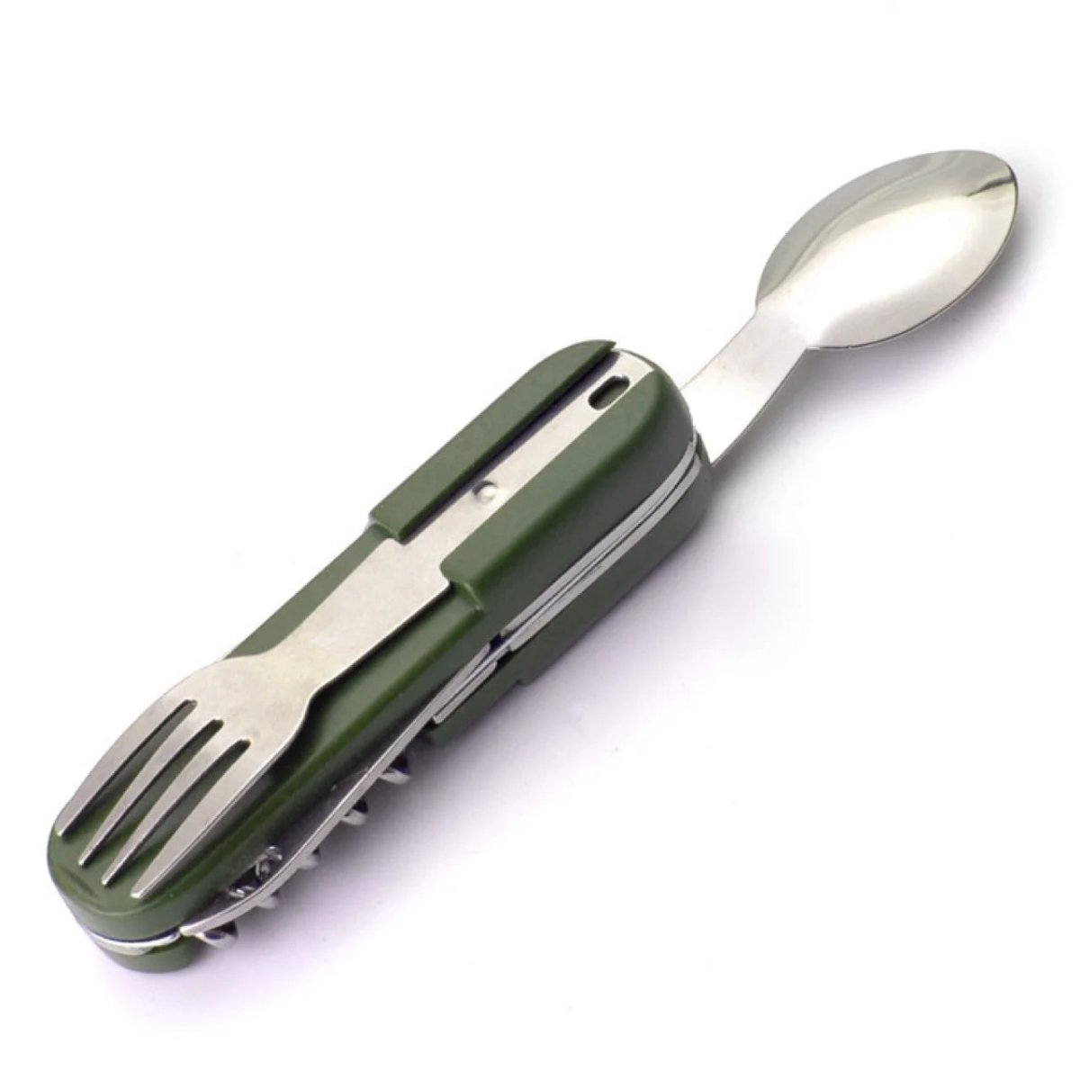 Trailfeast 7-Piece Stainless Utensil Set For Outdoors With Foldable Design