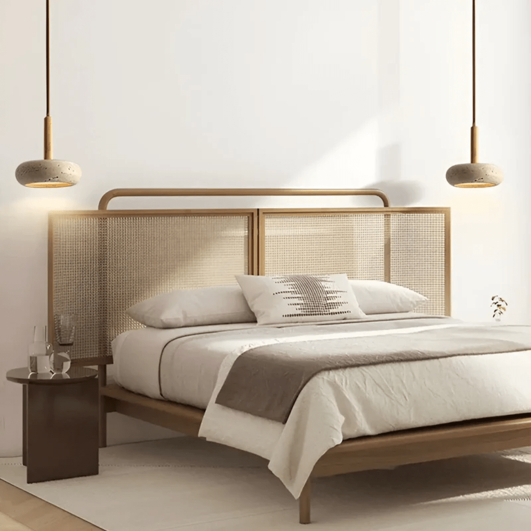 TranquilHalo Retro Style Wood And Stone LED Light Ceiling Ambience