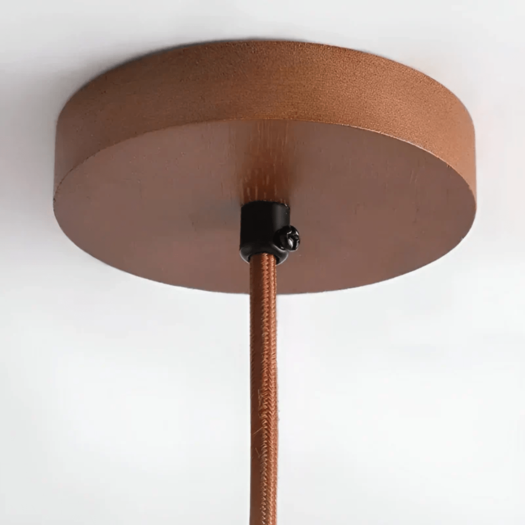 TranquilHalo Retro Style Wood And Stone LED Light Ceiling Ambience
