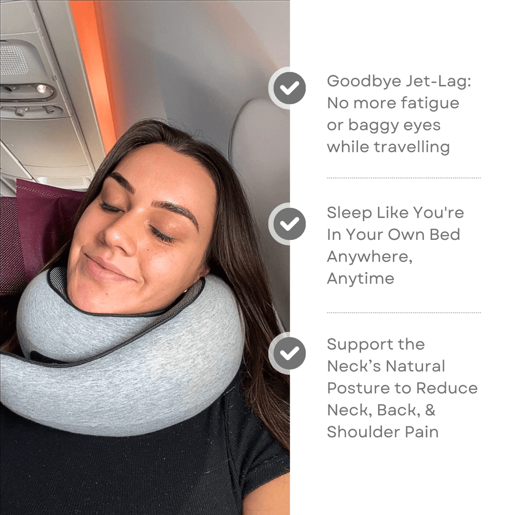 TravelNest Neck Pillow For Comfortable Ergonomic Travel Support