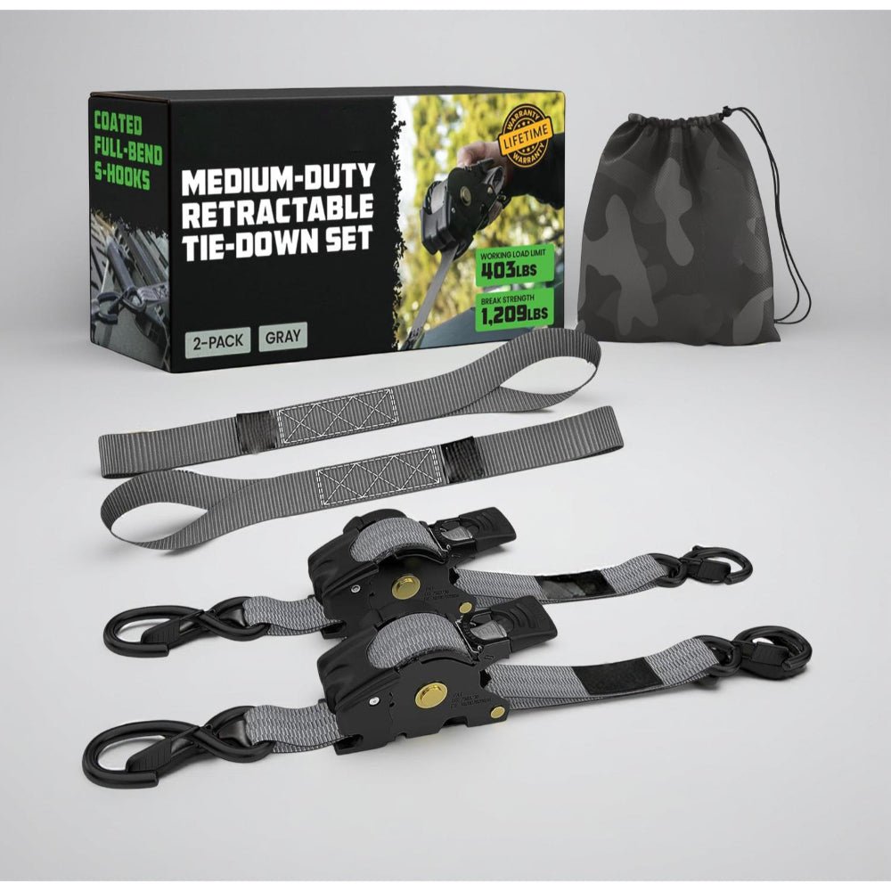 TRUCKBIND Retractable Ratchet Straps For Secure Cargo Transport