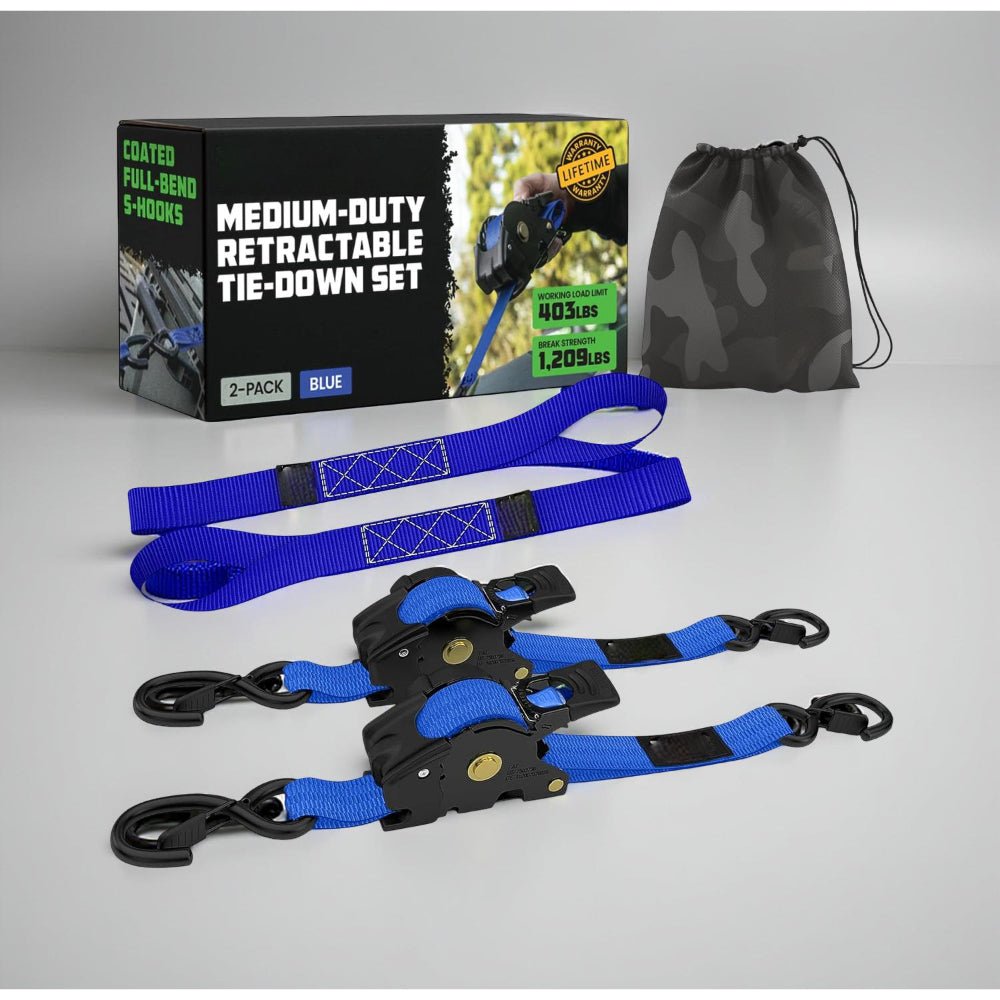 TRUCKBIND Retractable Ratchet Straps For Secure Cargo Transport