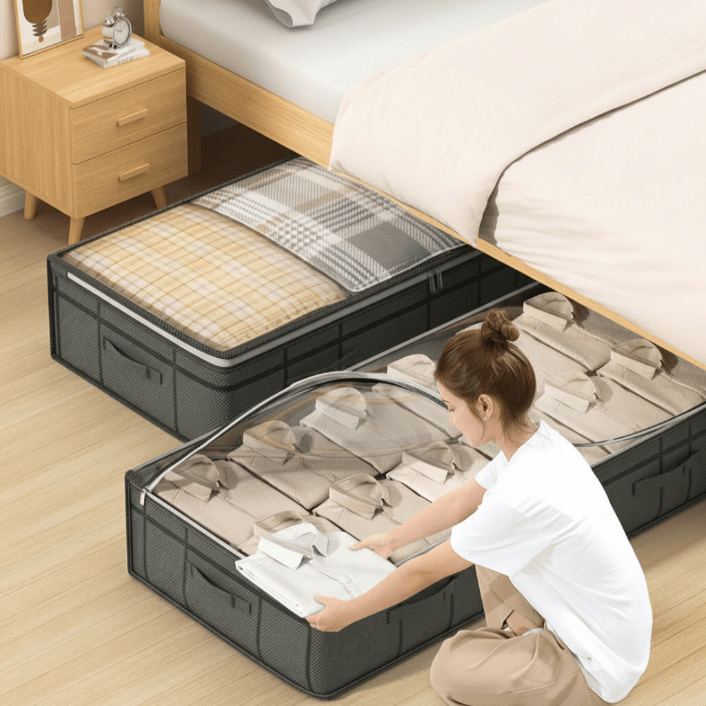 Tuckbox Spacious Foldaway Underbed Organizer For A Neat Bedroom
