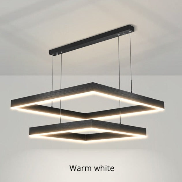 Nova Square LED Chandelier for Modern Living Room Lighting