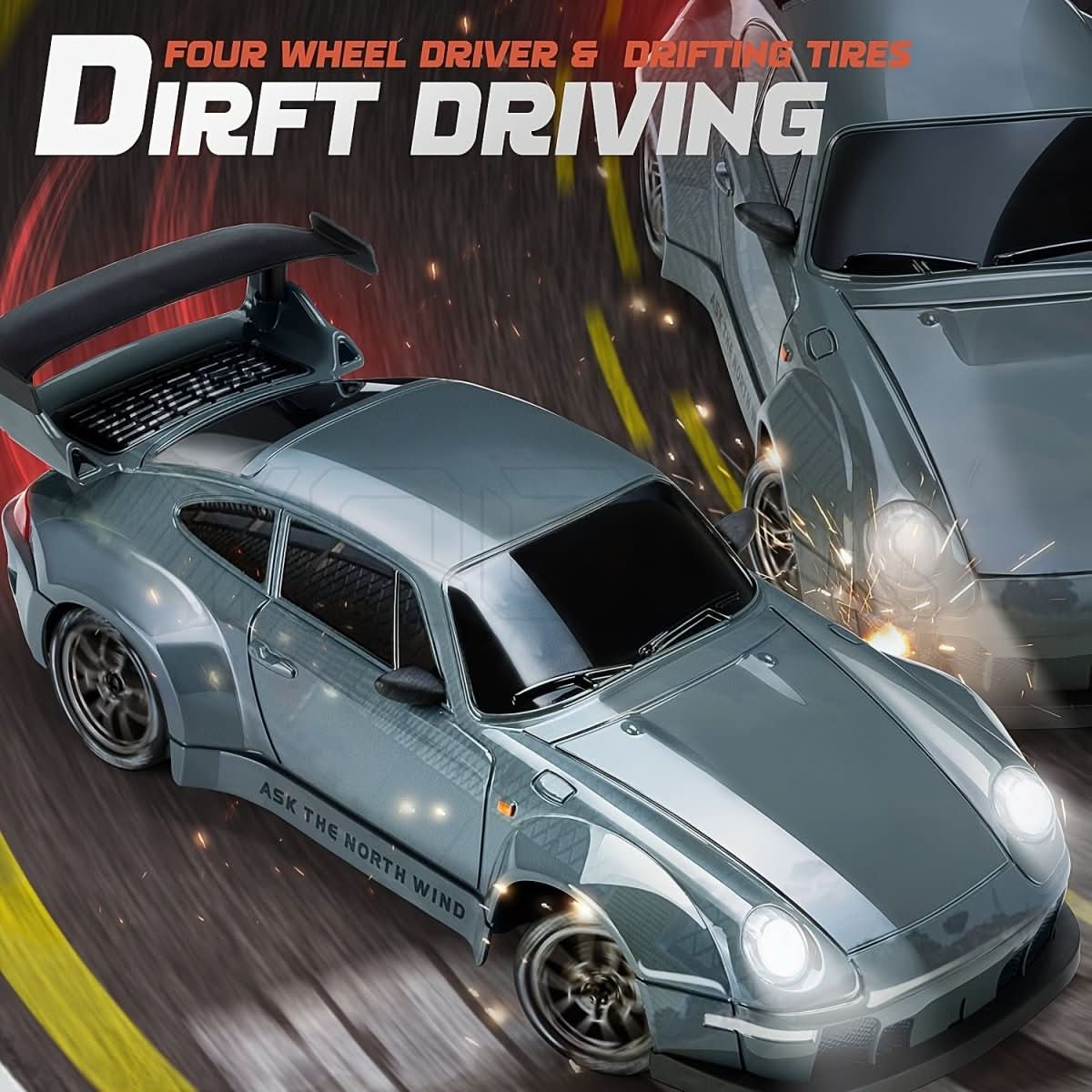 RACEREDGE 1:24 RC Drift Car 4WD Edycja z kołami LED