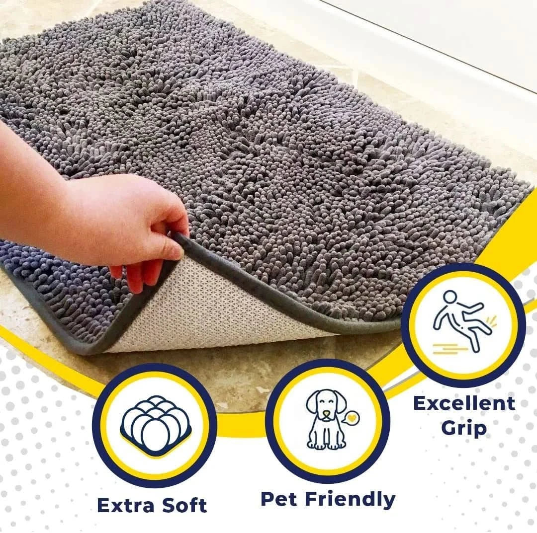Ultrasoft Microfiber Bath Rug With Non-Slip Backing