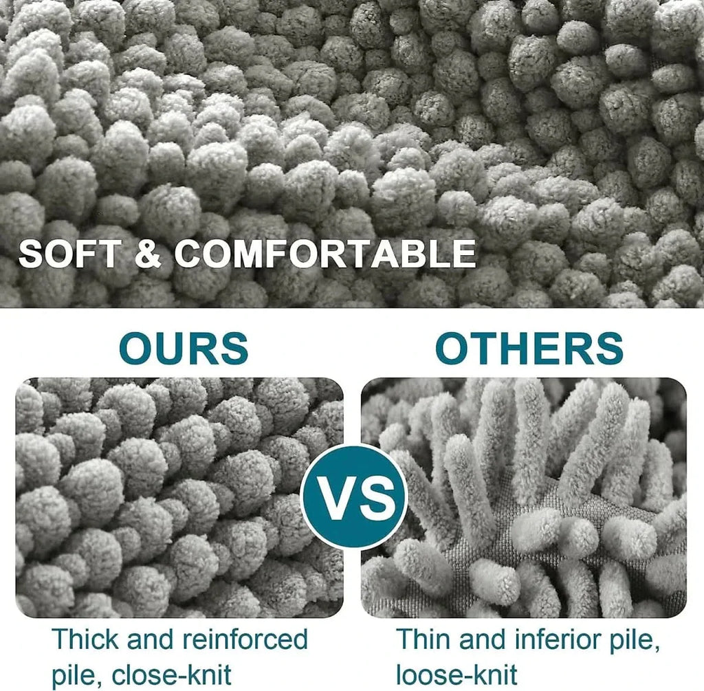 Ultrasoft Microfiber Bath Rug With Non-Slip Backing