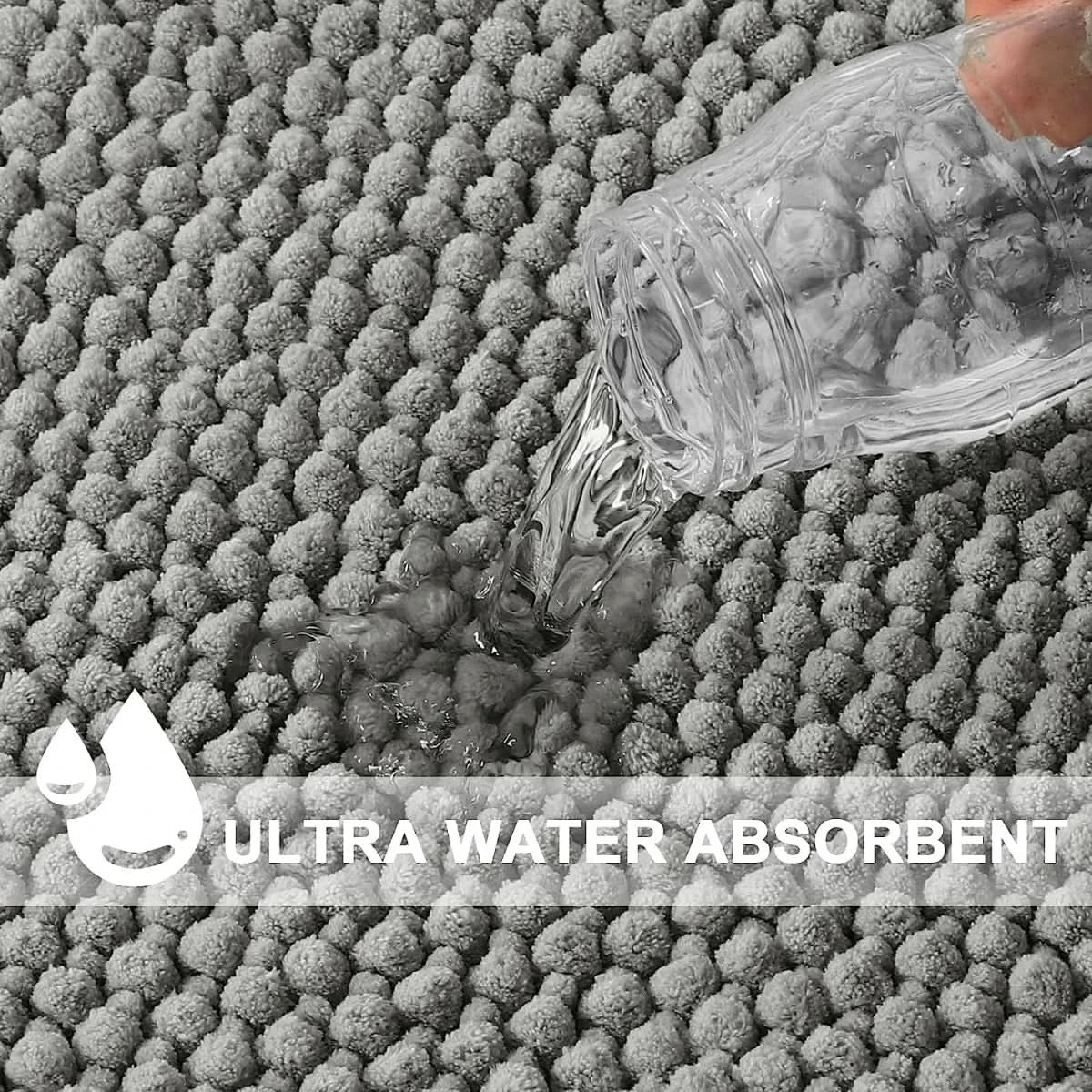 Ultrasoft Microfiber Bath Rug With Non-Slip Backing
