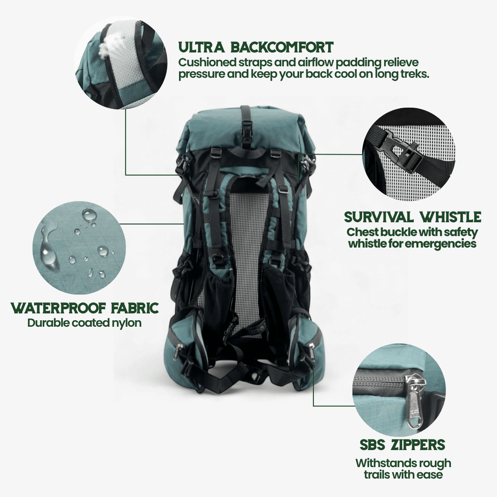 Ultrea 50L Ultralight Expandable Pack For Hiking And Outdoor Travel