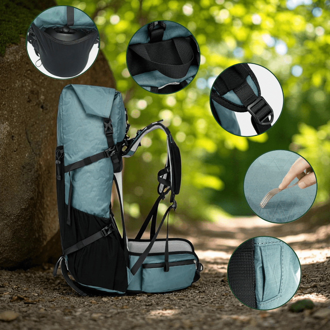 Ultrea 50L Ultralight Expandable Pack For Hiking And Outdoor Travel