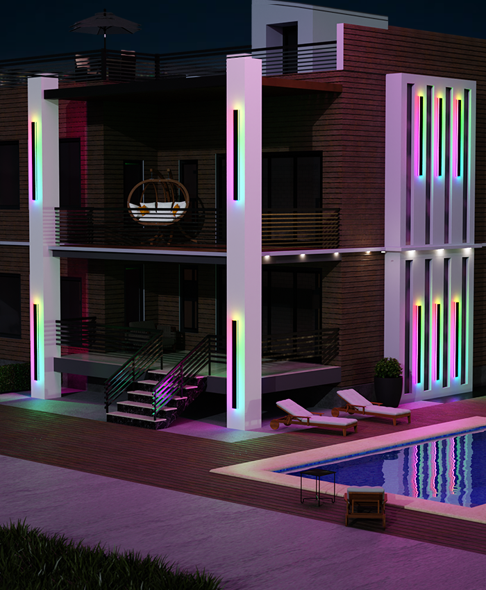 RGB Waterproof Wall Light For Indoor And Outdoor Spaces