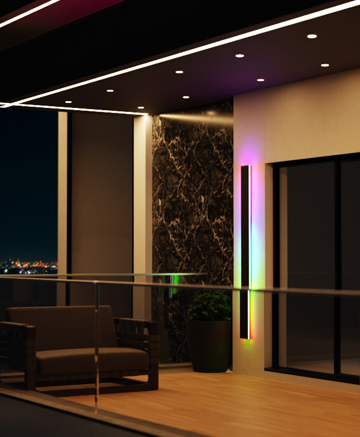 RGB Waterproof Wall Light For Indoor And Outdoor Spaces