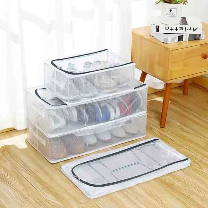 Untox ClearBox: Stackable Shoes Storage With Ventilation And Waterproof Protection
