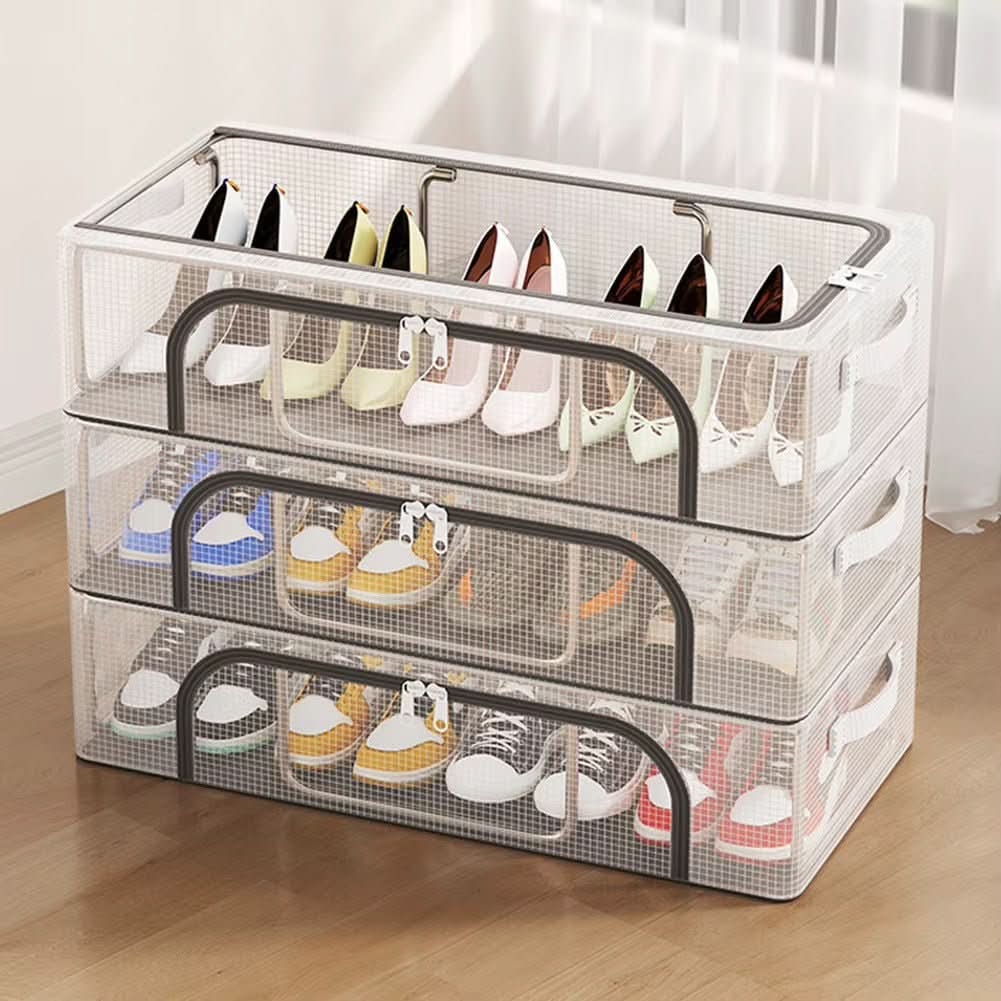 Untox ClearBox: Stackable Shoes Storage With Ventilation And Waterproof Protection