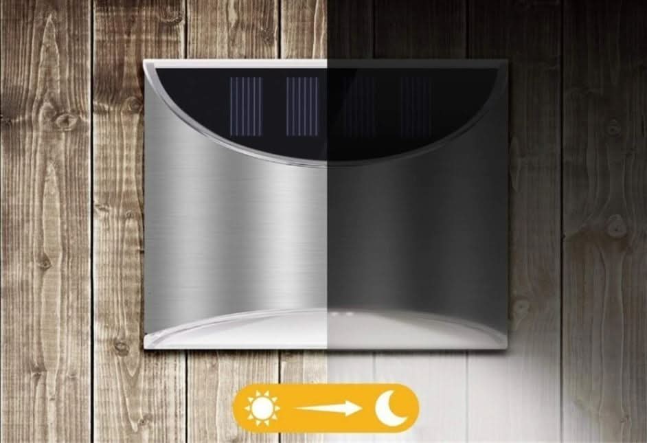 VANA Solar Powered Wireless LED Wall Lights For Outdoor Ambience