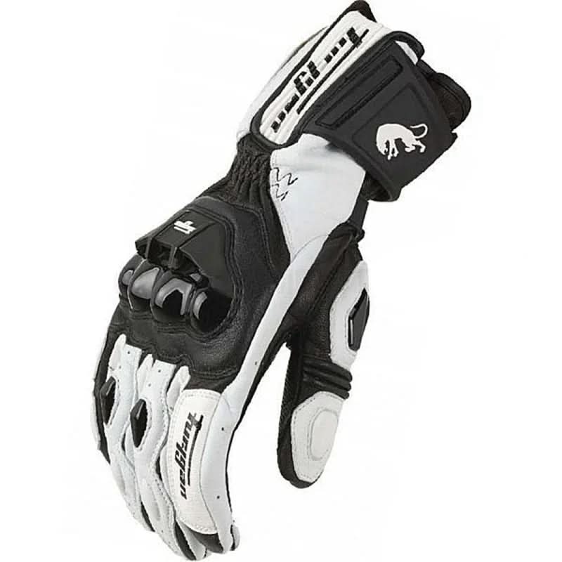 IronGrip Leather Motorcycle Gloves With Protective Padding And Breathable Perforation